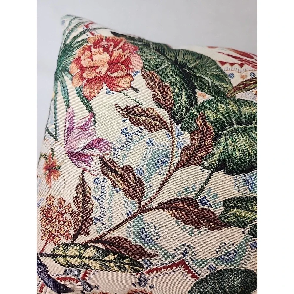 Hines of Oxford Exotic Bird Tapestry Decorative Cusion‎ Pillow 13x13